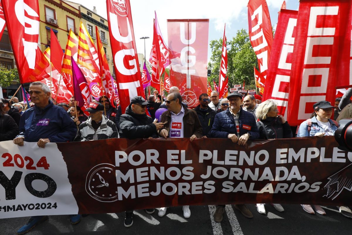 Manifestación del 1º de Mayo en Zaragoza