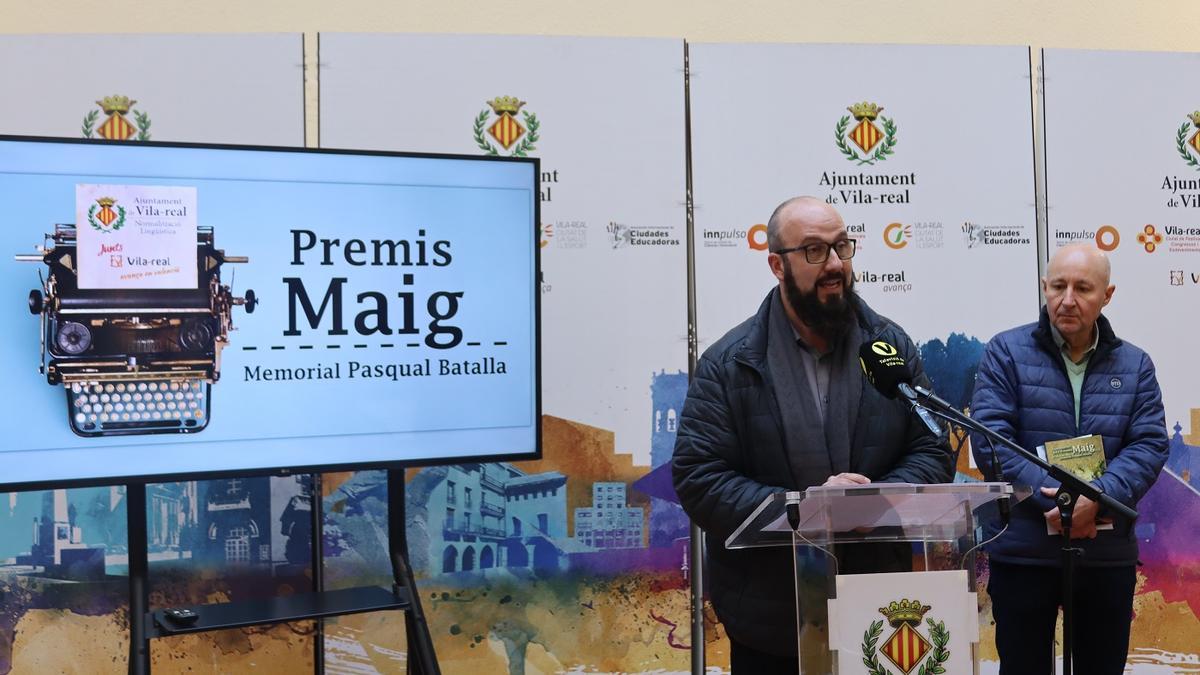Foto de la presentació de l'edició d'enguany dels Premis Maig-Memorial Pasqual Batalla en Vila-real, en un acte del mes de febrer.