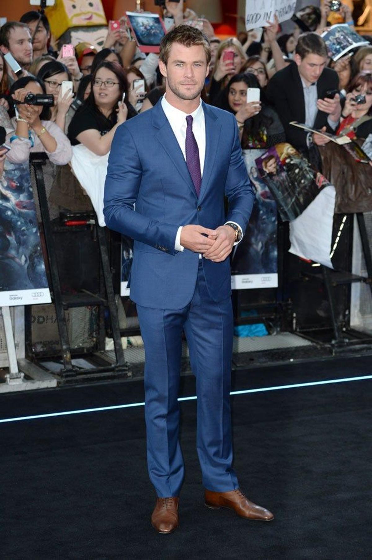 Chris Hemsworth en el estreno londinense de 'Los Vengadores: la era de Ultrón'