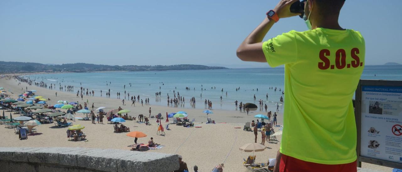 La playa grovense de A Lanzada.