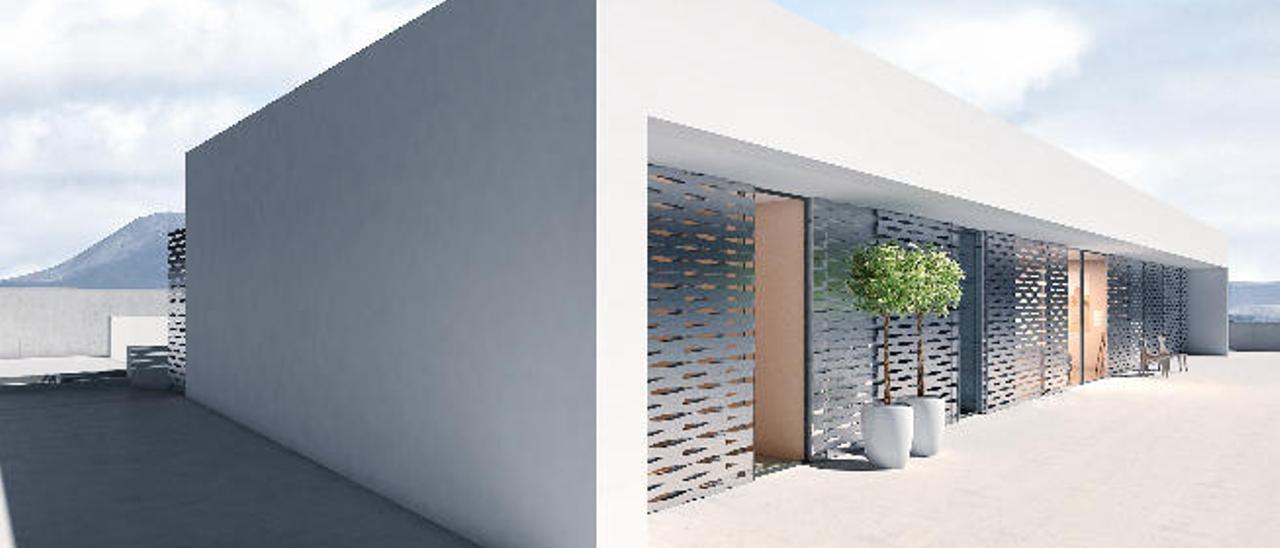 Aspecto exteriro de la Casa Filtro del MT Estudido de Arquitectura y Diseño de Lanzarote, encabezado por Andrés Medina.