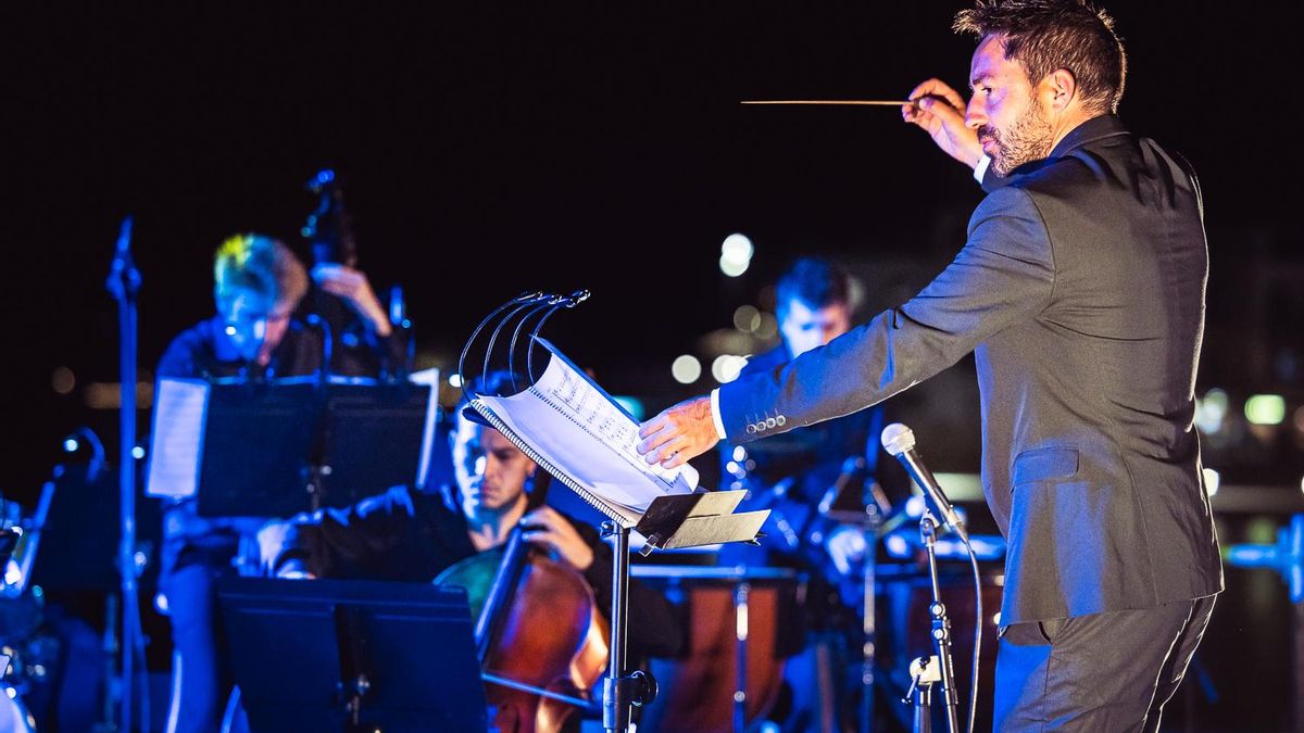 Un recital de Clàssics del Cinema de la Gio Symphonia i Marc Timón al Festival Portalblau l'any 2022.