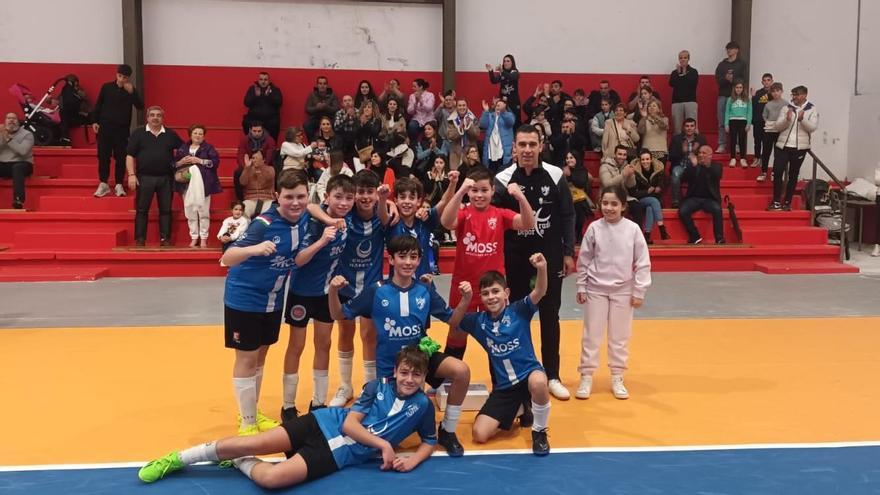 El A Estrada Futsal alevín se proclama campeón de liga