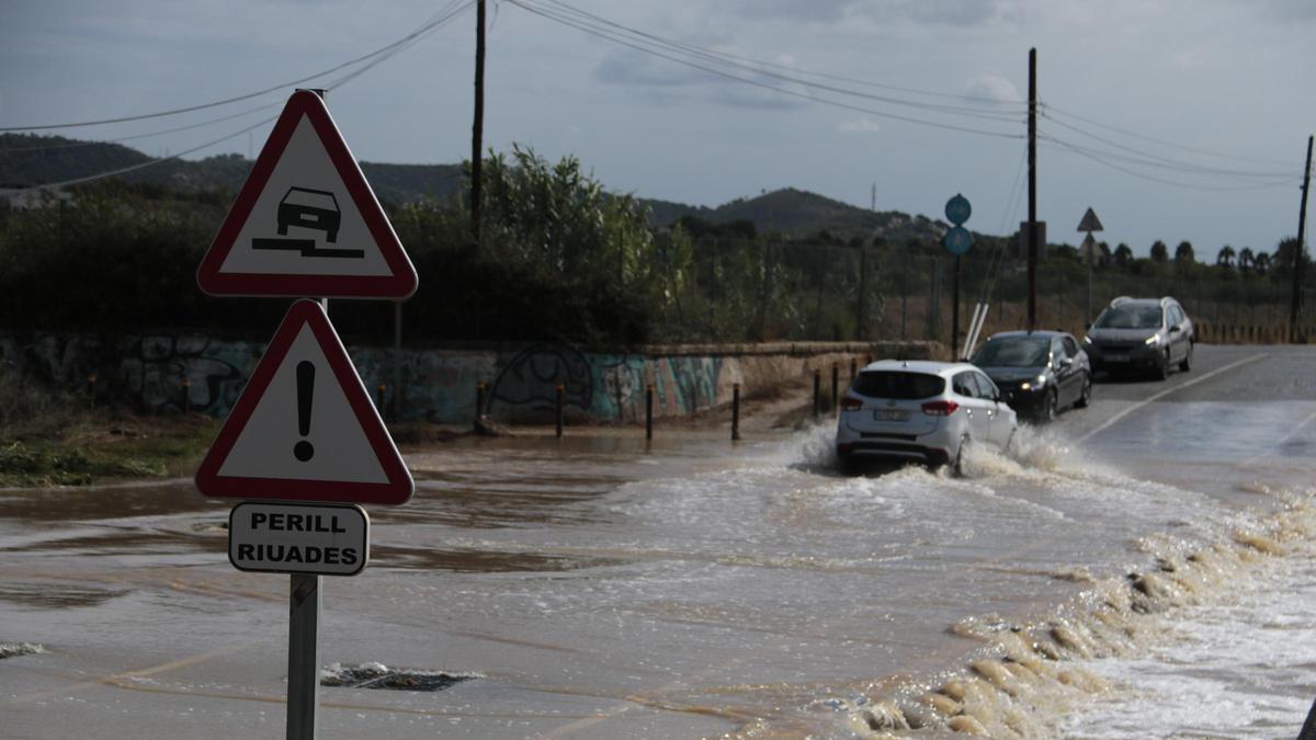 Zonas inundadas en El Vendrell