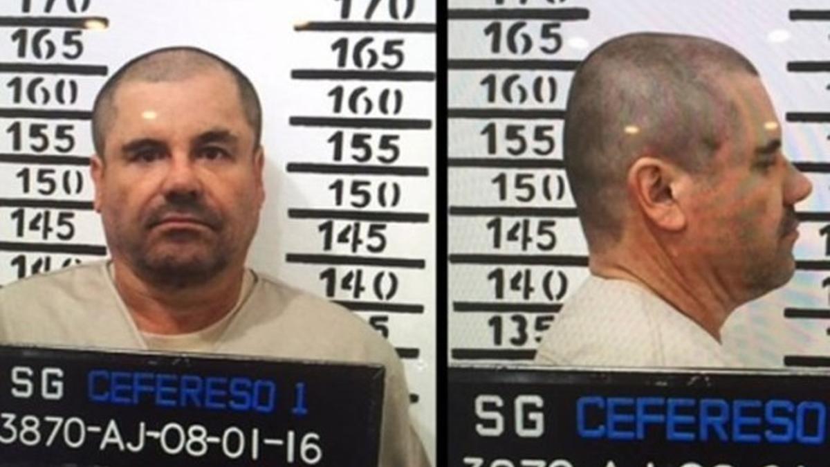 Fotografías de la nueva ficha policial de 'El Chapo'.