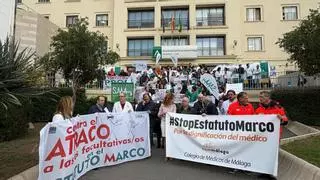 Crece el malestar entre los médicos de Málaga que vuelven a concentrarse contra el Estatuto Marco