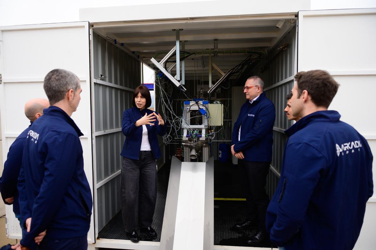 Morant, en la visita a Arkadia Space.