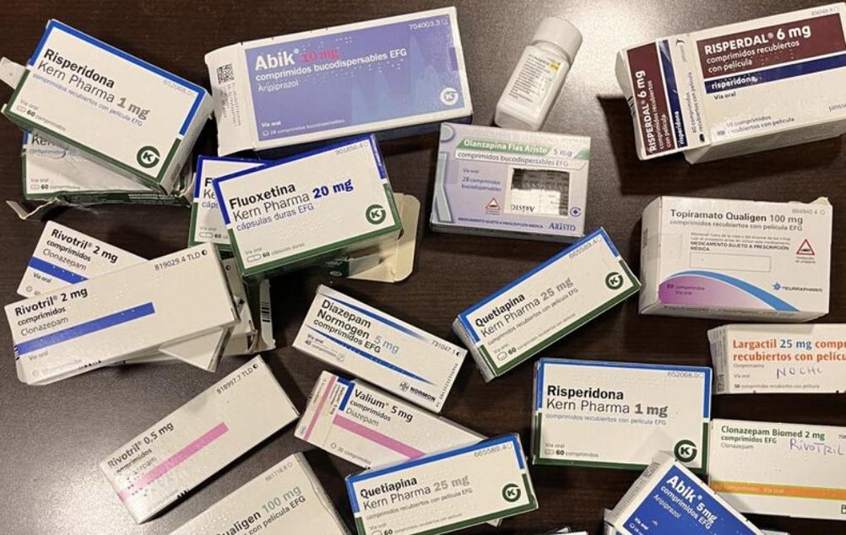 Medicación que la madre de una joven que murió por suicidio entregó a la farmacia de Carme Mestres