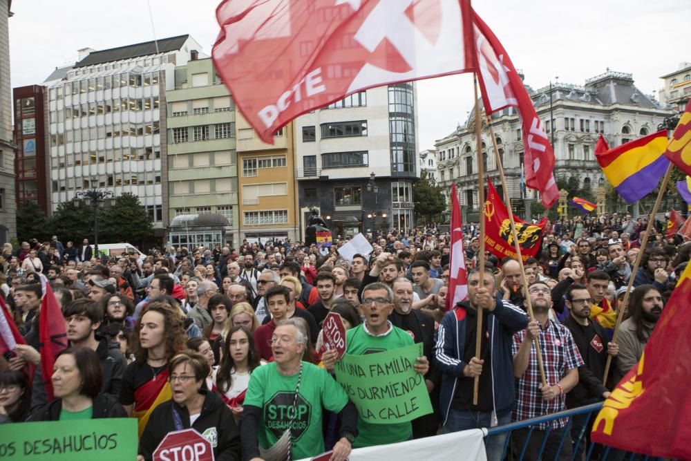 Las protestas en la plaza de La Escandalera