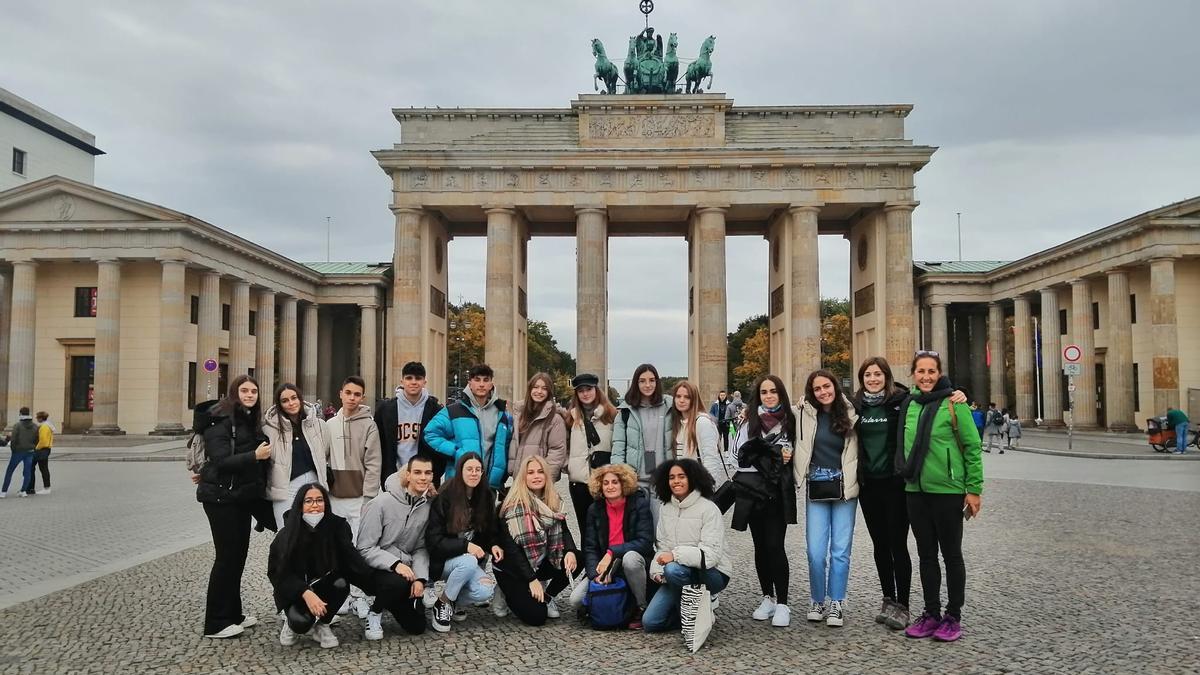 Estudiantes de IES Matarraña de Valderrobres en una movilidad en Berlín (Alemania).