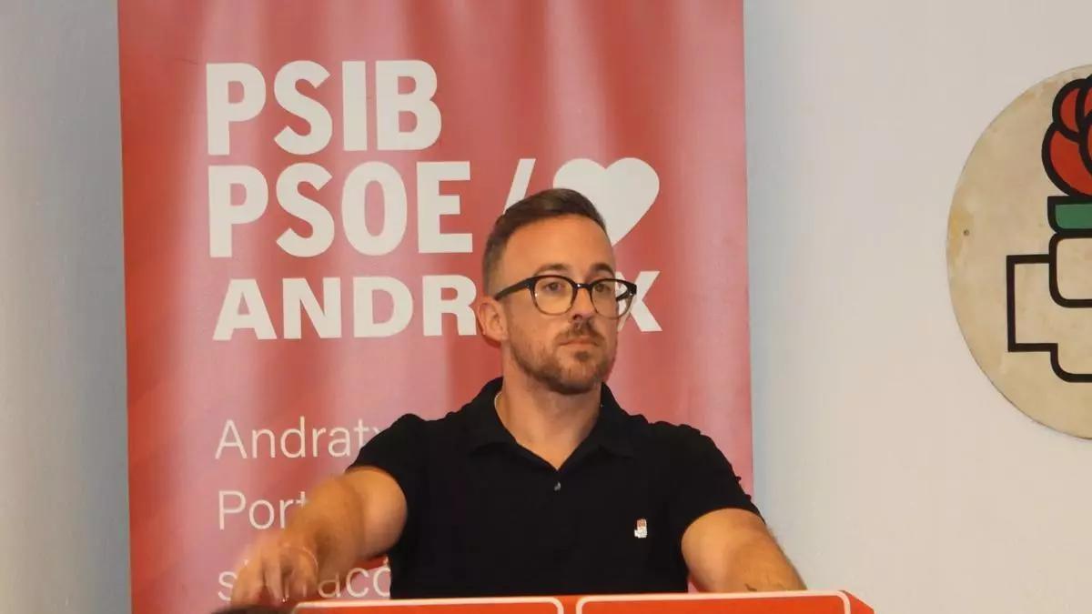 El secretario general de la Agrupación Socialista de Andratx, Enaitz Iñan.