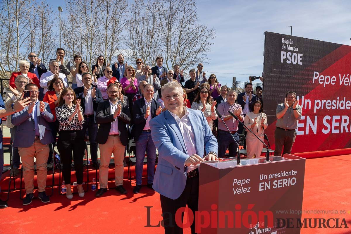 Presentación de José Vélez como candidato del PSOE a la presidencia de la Comunidad