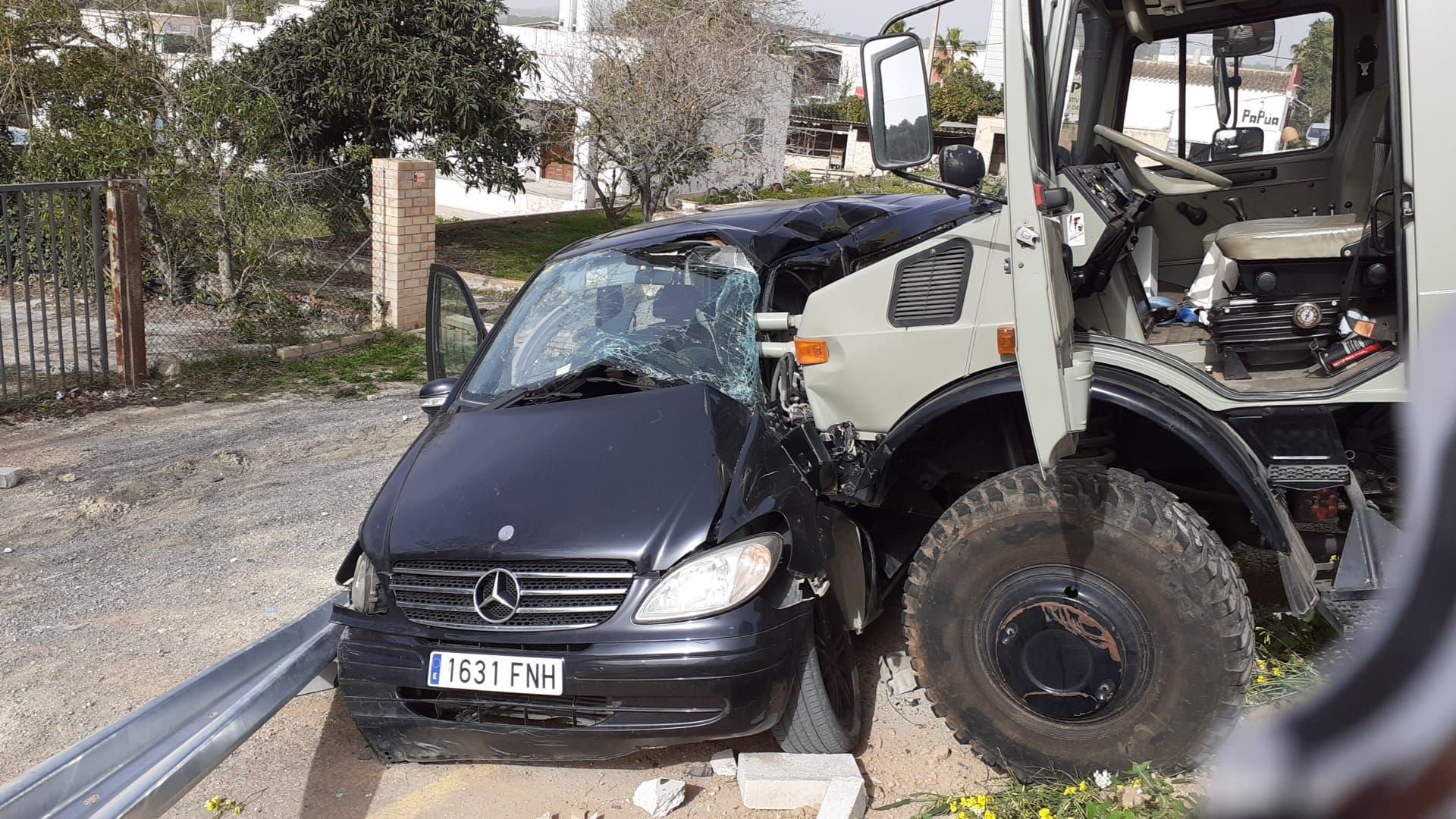 Accidente de tráfico múltiple en Ibiza