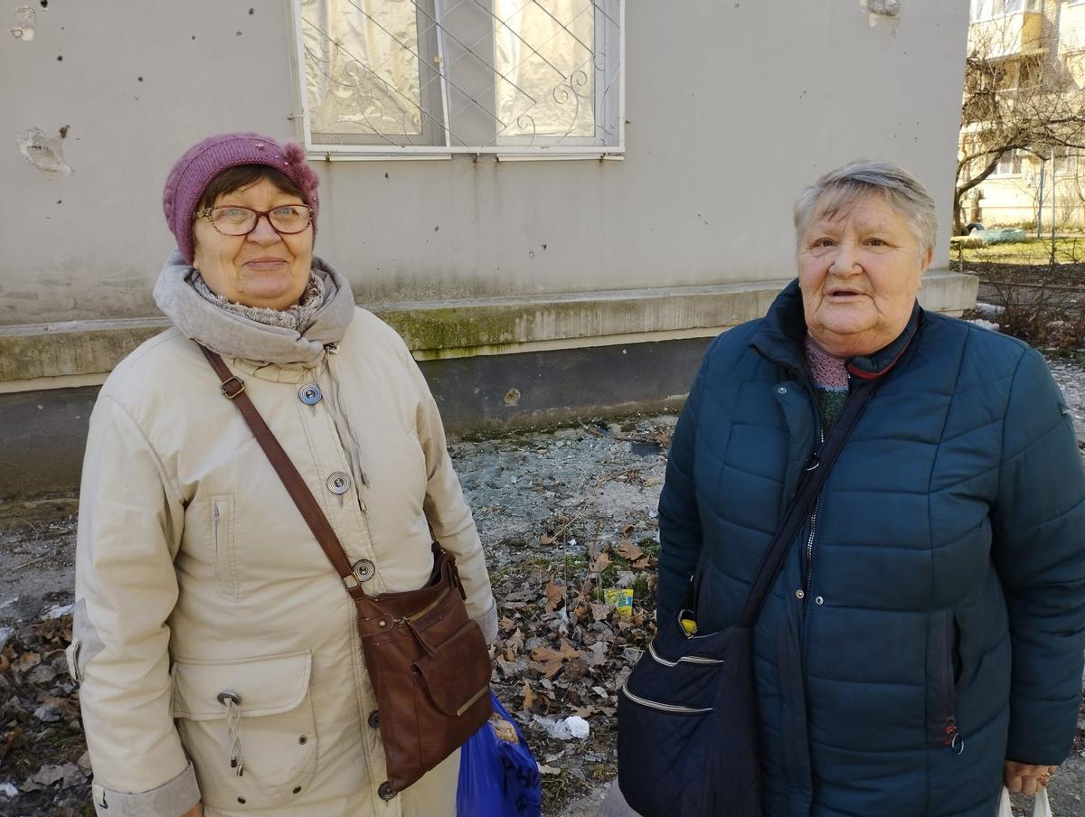 Svitlana Vinograd y Liudmila Pultar, dos vecinas de Jersón.