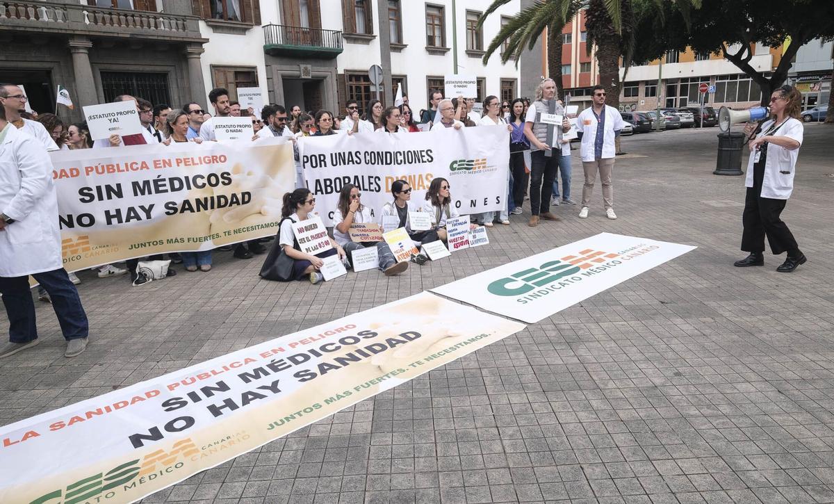 Huelga de médicos en Canarias.