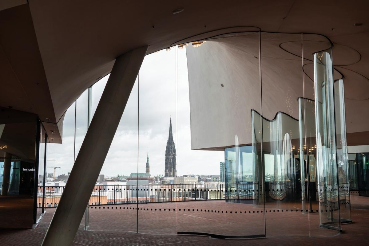 Vistas desde la Filarmónica del Elba, Elbphilharmonie.