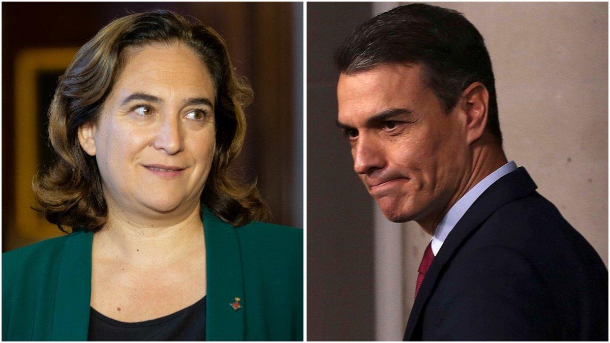 Ada Colau y Pedro Sánchez.