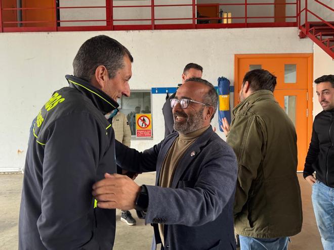 Miguel Ángel Morales agradece la labor del SEPEI de Cáceres tras las borrascas que azotaron la provincia
