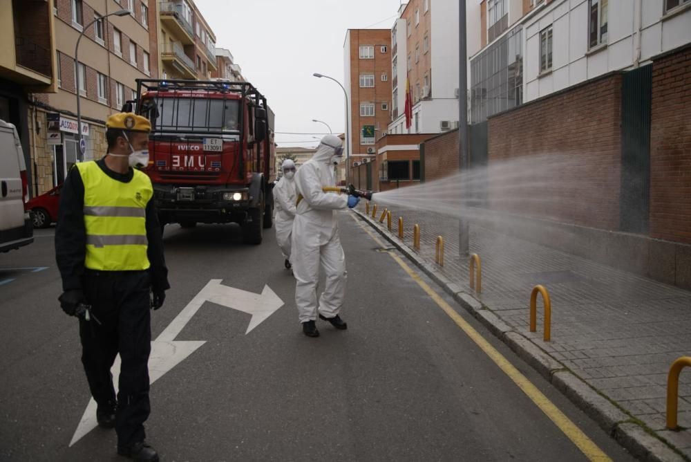 La UME se despliega por Zamora ante la crisis por coronavirus