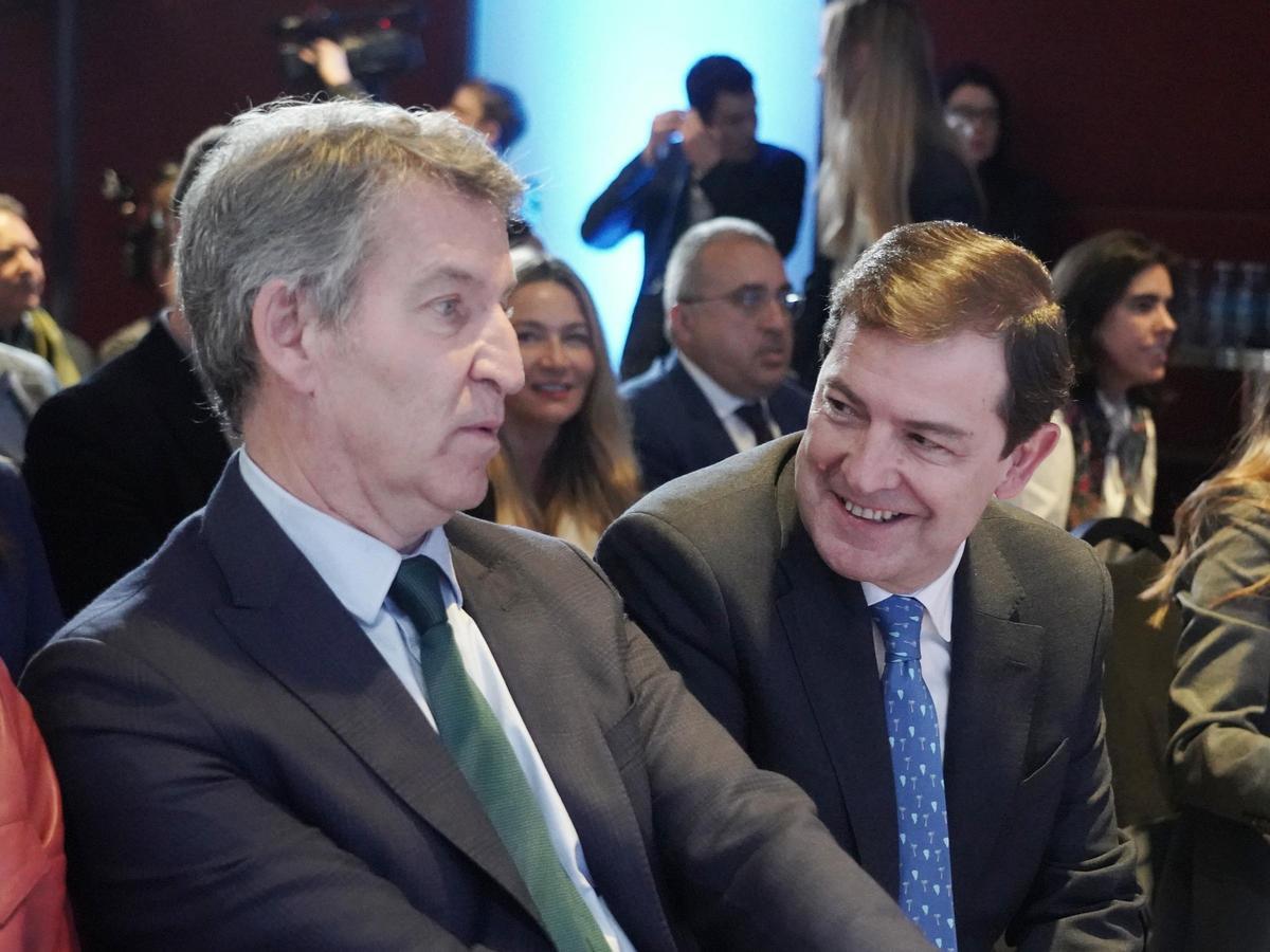 Mañueco y Feijóo, hoy en Valladolid.