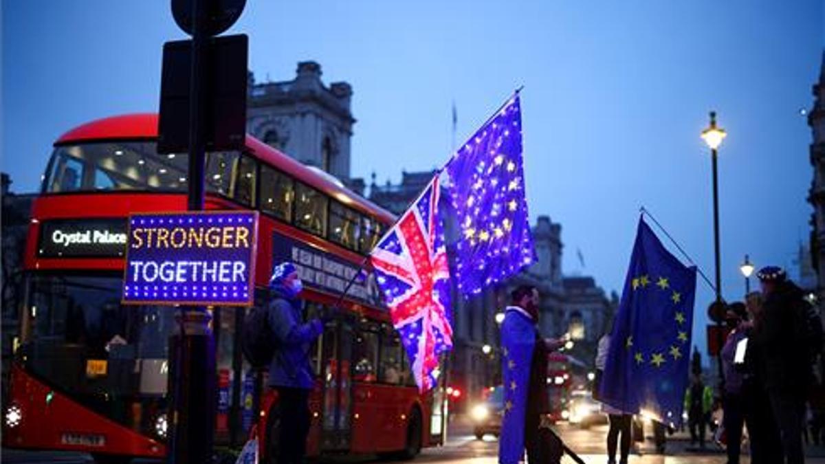 Manifestación contra el brexit en diciembre de 2020.