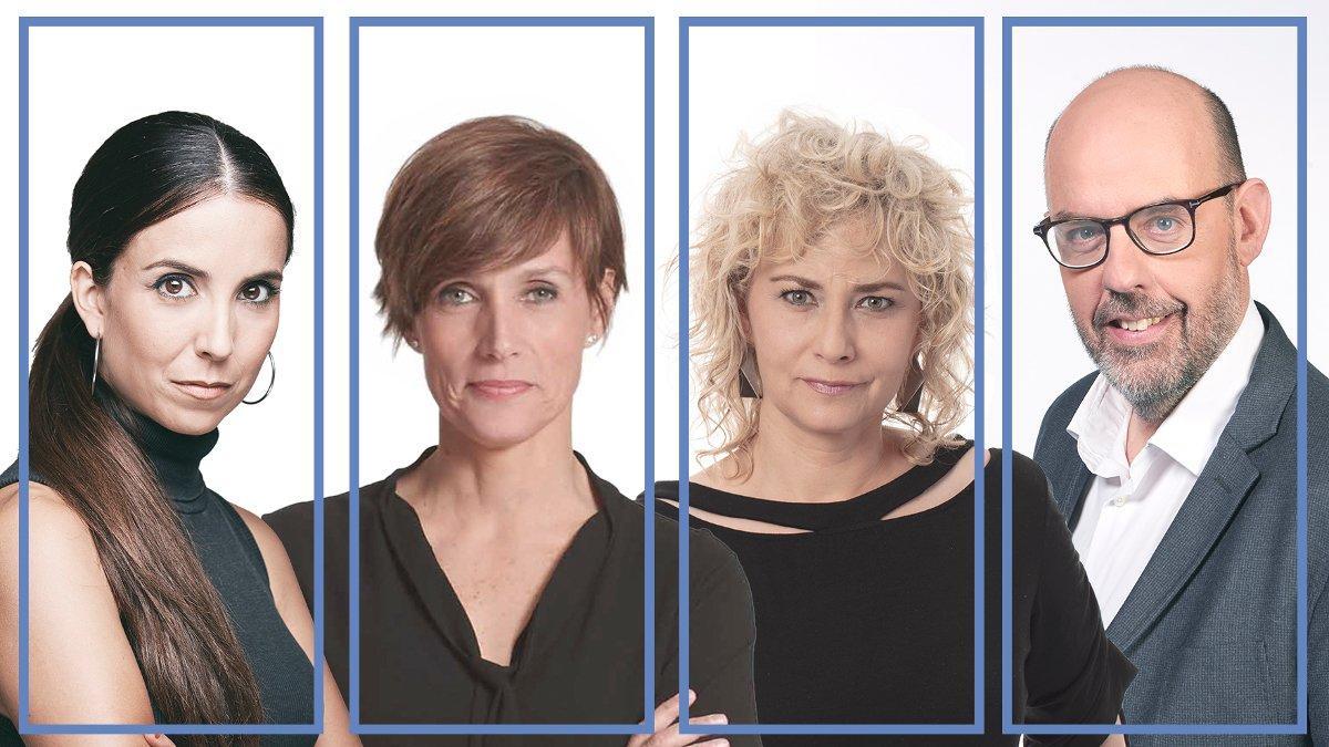 Laura Rosel, Raquel Sans, Mònica Terribas y Jordi Basté, presentadores de 'La Marató' de TV-3 del 2020