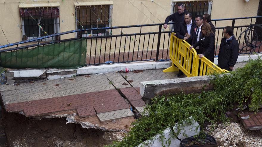 Destrozos provocados por la lluvia en Marbella.