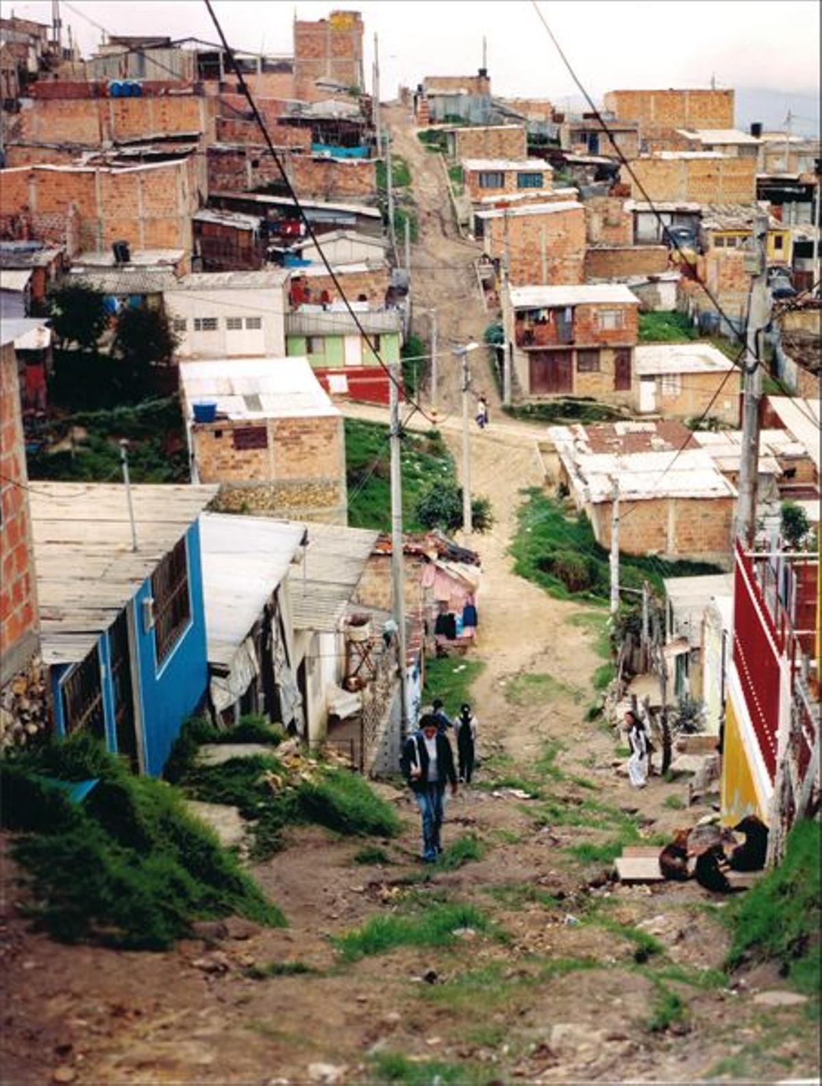 La localidad deSoacha es uno de loslugares con mayoracogida de poblacióndesplazada.