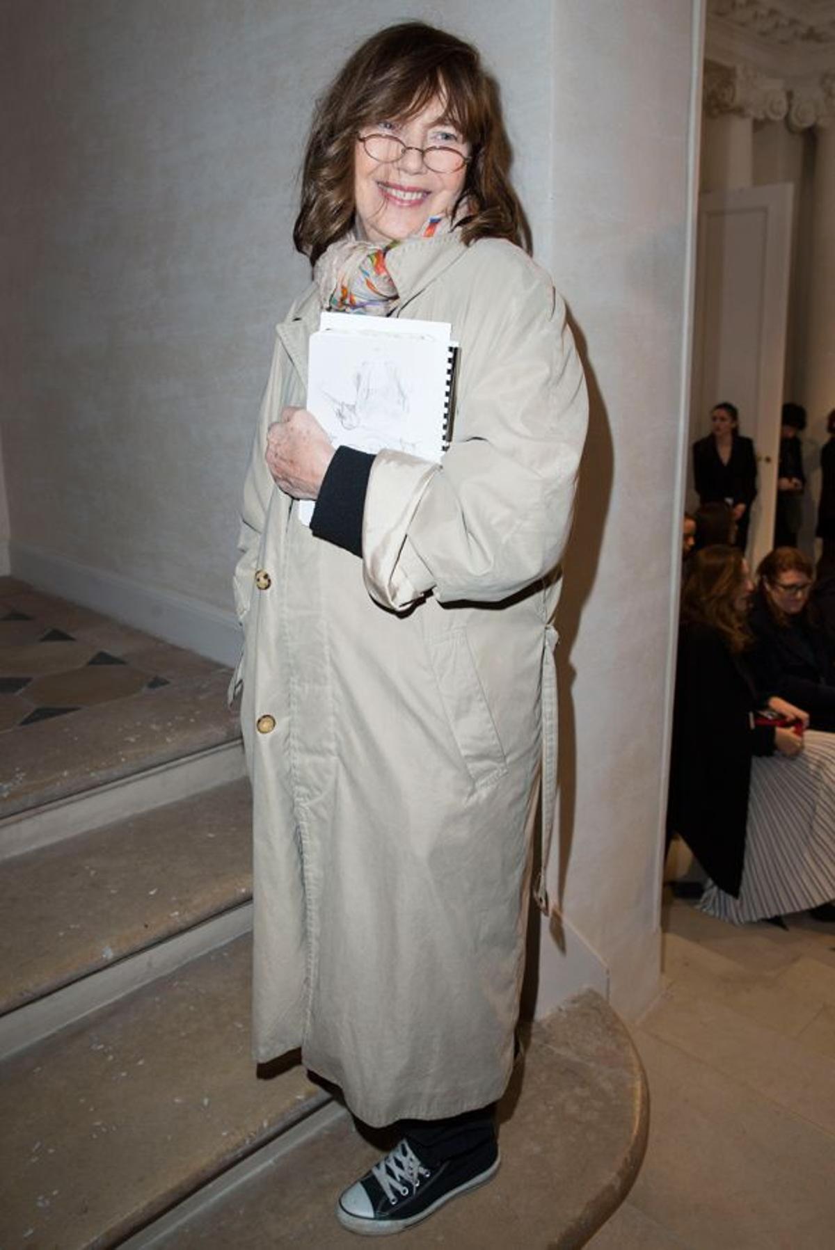 Jane Birkin en el desfile de SaintLaurent en PFW