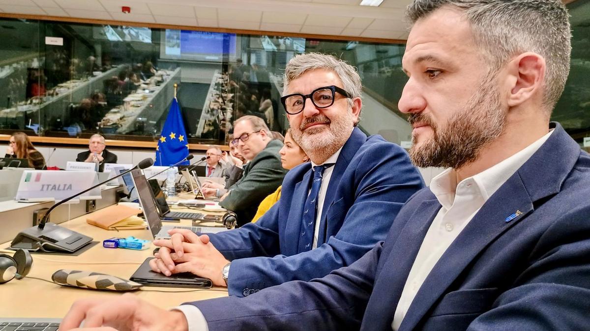 Alejandro Calvo y Jorge García, en Bruselas