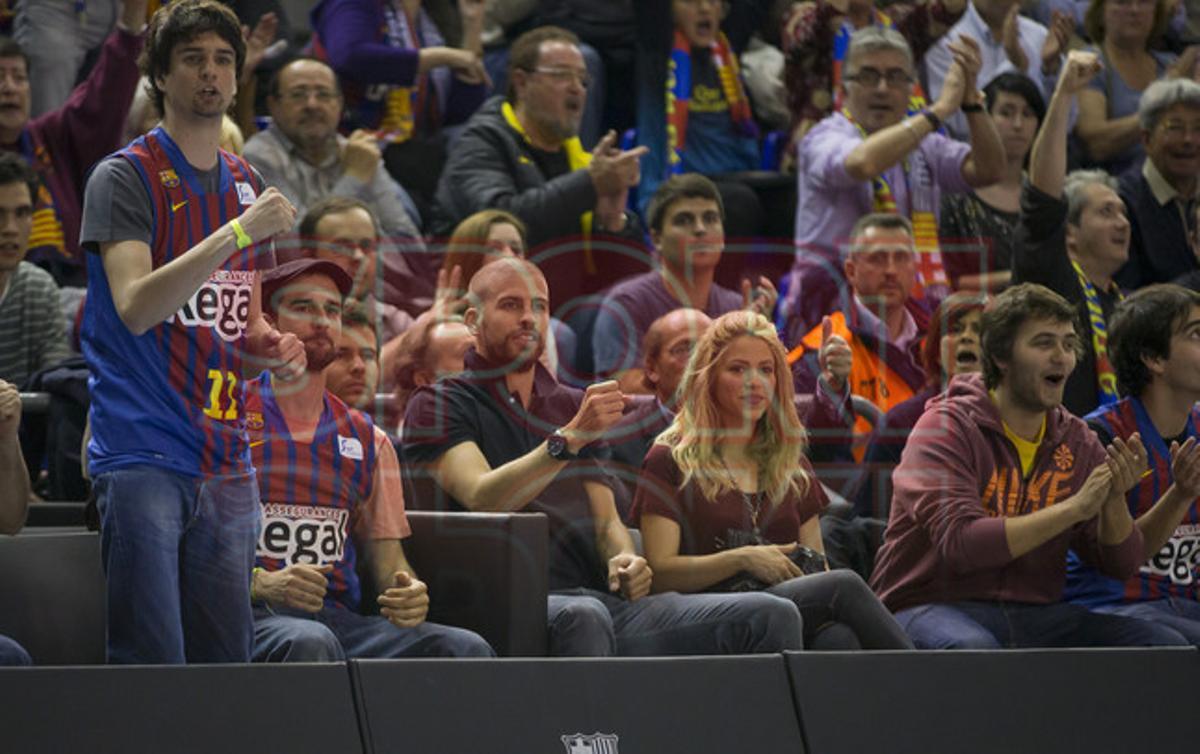 Shakira y Piqué, en el Palau Blaugrana Shakira y Piqué, en el Palau Blaugrana