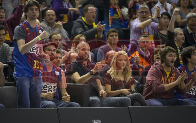 Shakira y Piqué, en el Palau Blaugrana