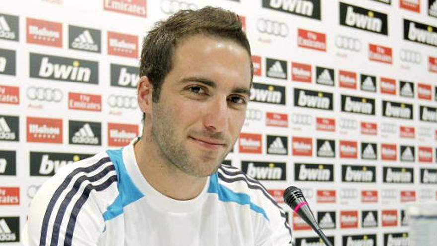 Higuaín, en rueda de prensa.