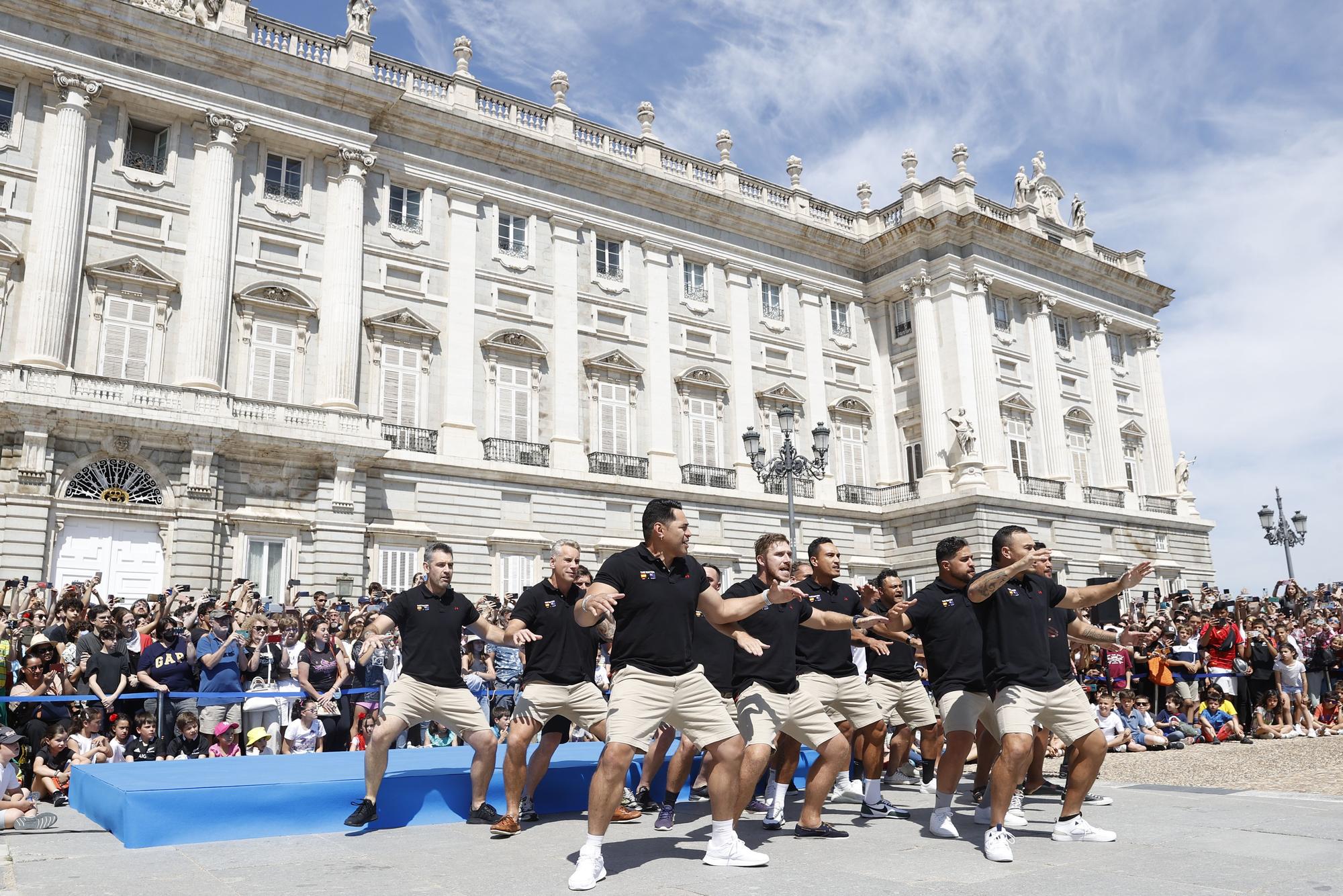 Los All Blacks bailan su 'Haka' en Madrid