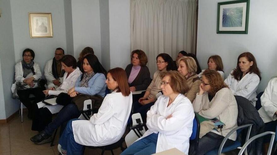 Momento de la asamblea de trabajadores, ayer.