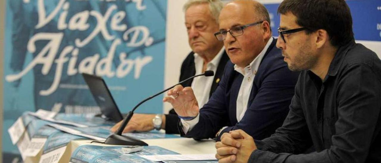 Florencio de Arboiro, Manuel Baltar y Aitor Rei en la presentación de &quot;Cine de Verán&quot;. // Brais Lorenzo