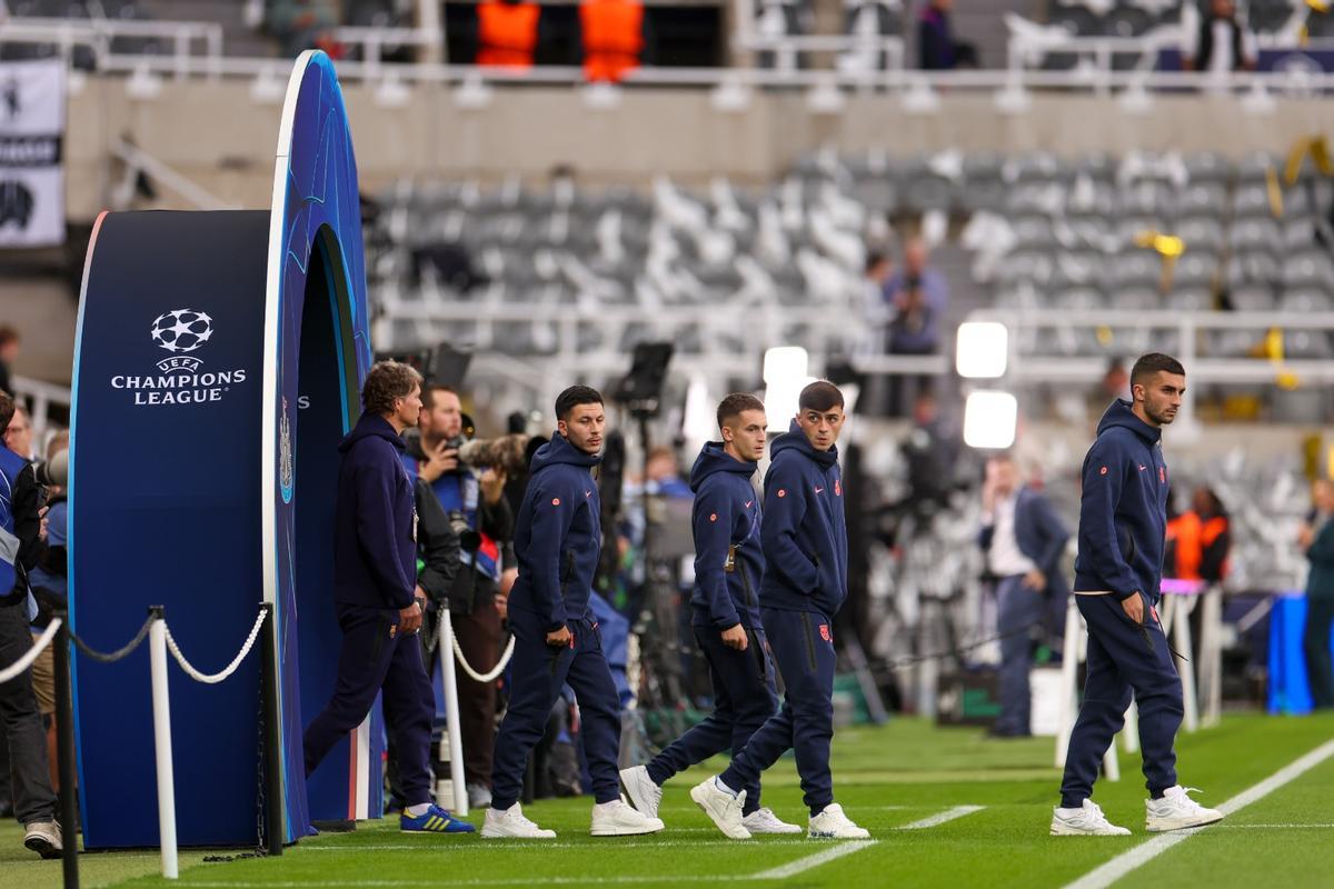Sortida jugadors Barça a Newcastle