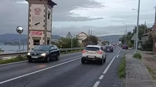 El repintado de la N-552 genera críticas en Redondela