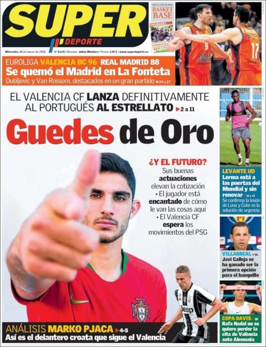 Portadas deportivas del miércoles 21 de marzo