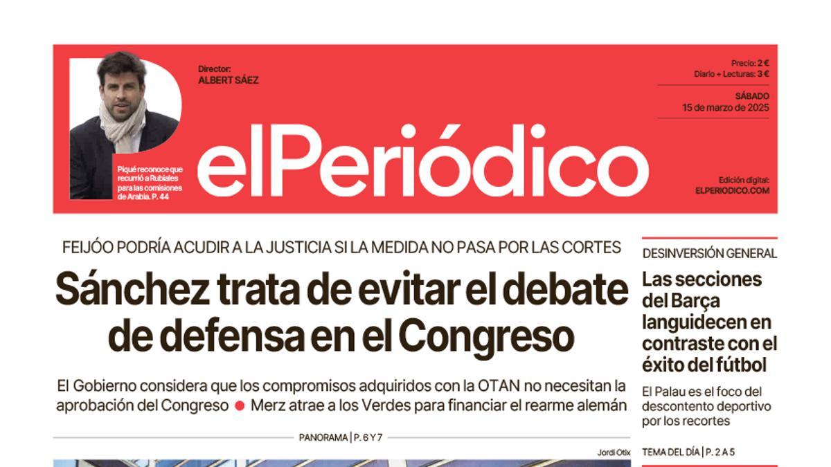 La portada del 15 de marzo de 2025