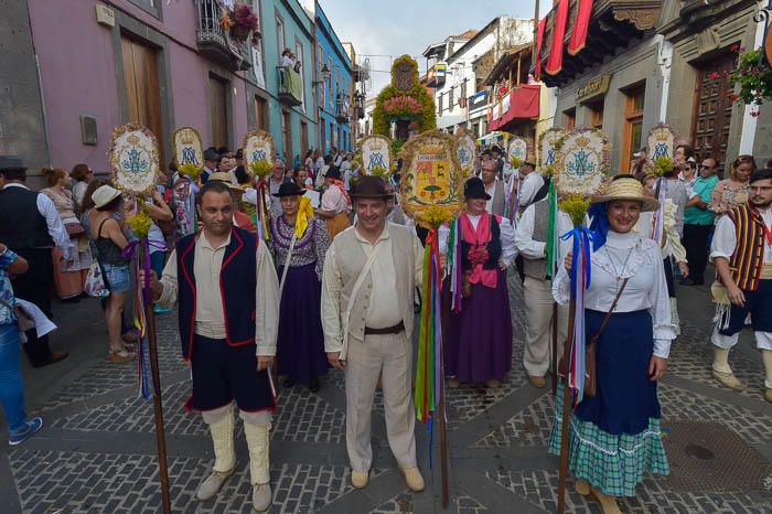 Carretas y grupos en la romería del Pino