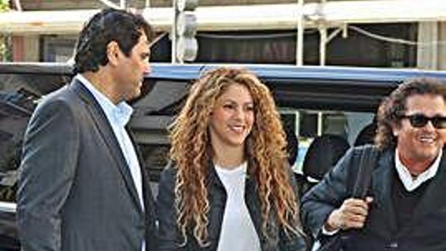 Shakira, a l&#039;entrada dels jutjats.