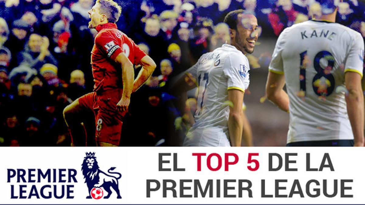 El 'Top 5' de los mejores goles de la jornada en la Premier League