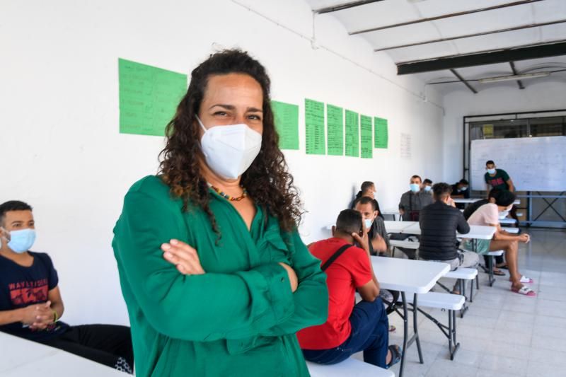 Migrantes en el Colegio León de El Lasso