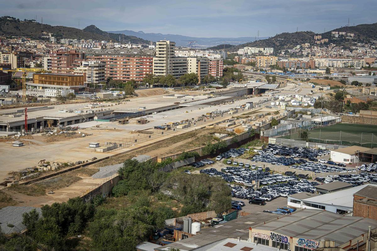 Así están las obras de la futura estación de la Sagrera