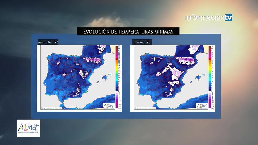 El tiempo en Alicante: mínimas muy frías que harán caer el termómetro hasta los 2 grados en Villena