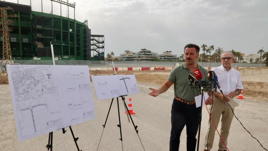 Pablo Ruz sobre las obras del entorno del Martínez Valero: "Queremos que quien venga tenga un gran corredor verde"