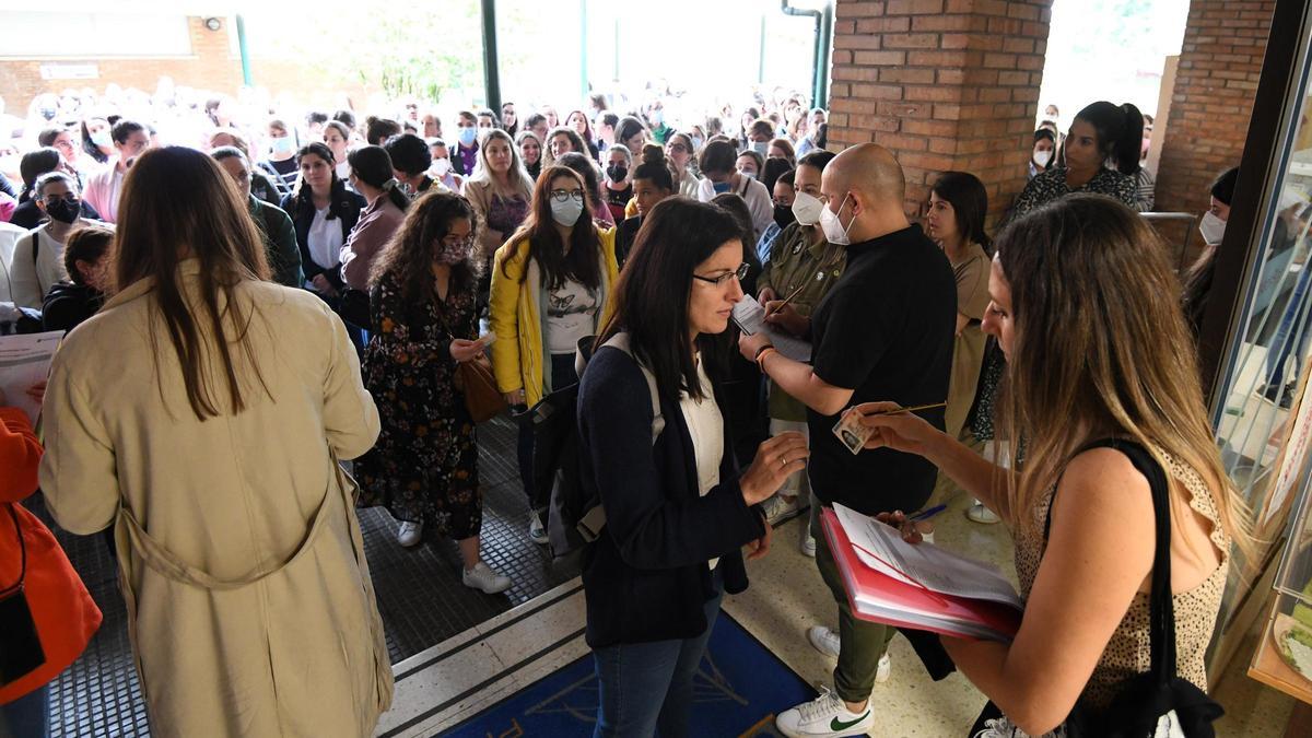 Opositoras para una plaza en Educación Infantil en Galicia.