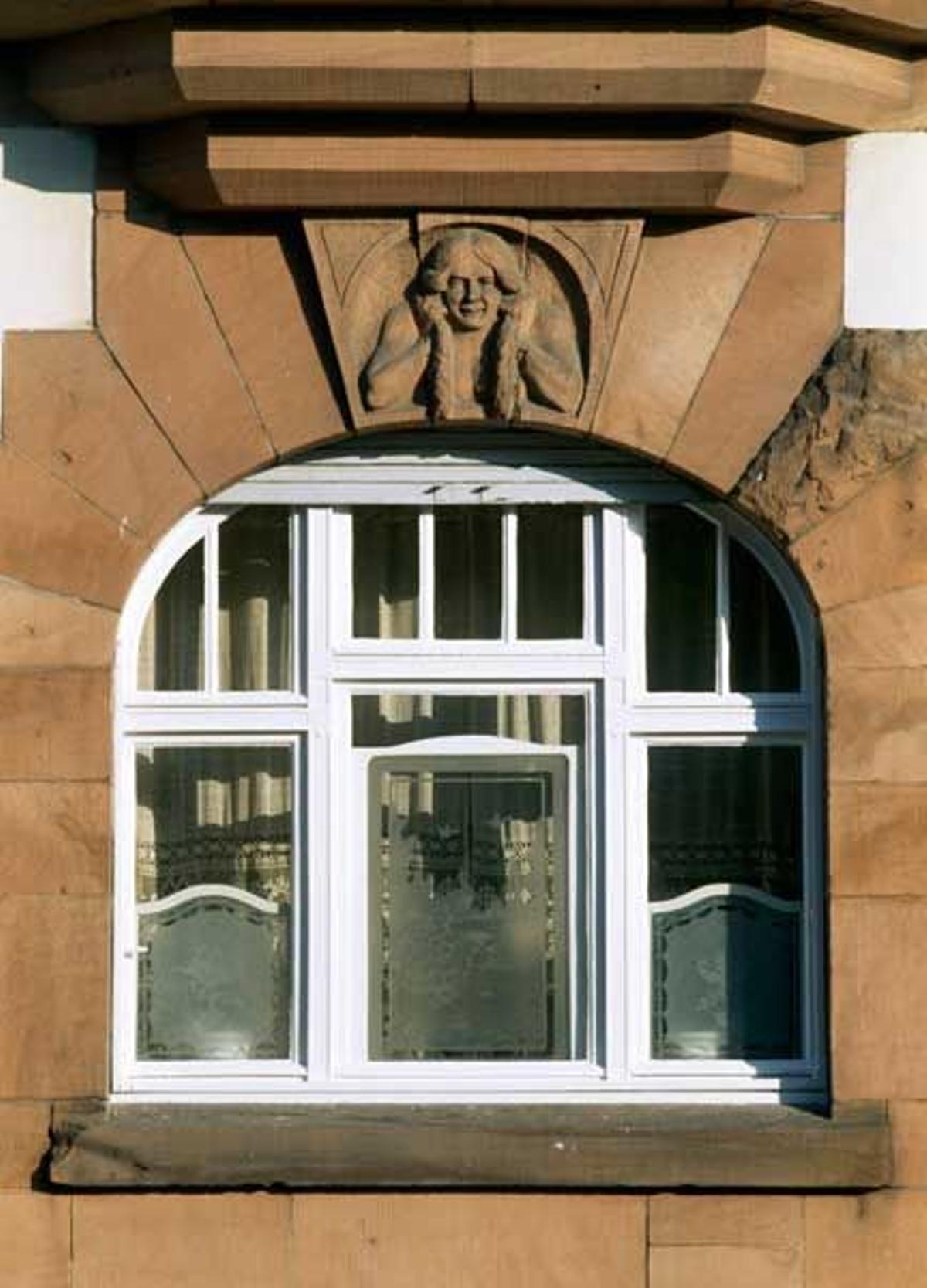 Detalle de una fachada en el barrio de Oberkassel en Dusseldorf.