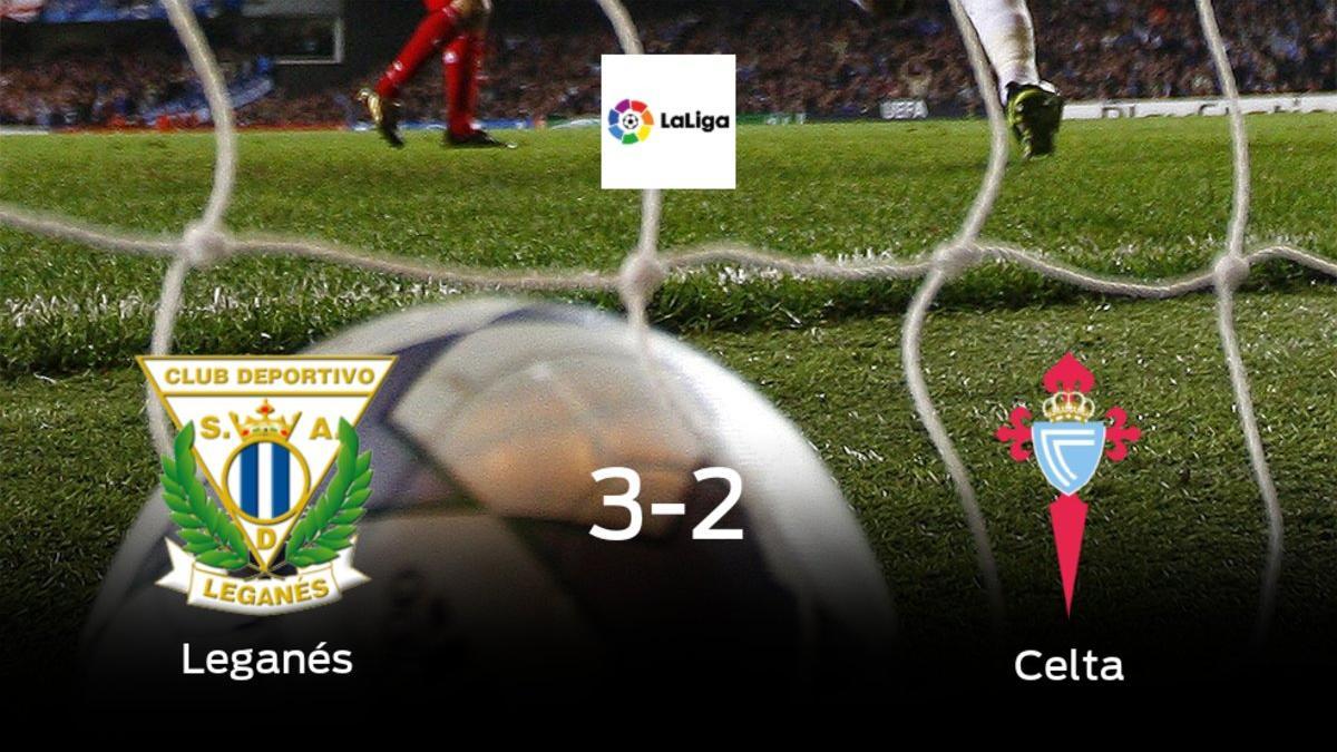 El Leganés se queda con la victoria frente al Celta (3-2)
